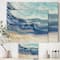 Designart - Coast Blue Sea Waves Watercolour - Modern Farmhouse Canvas Art